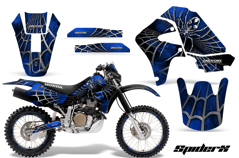 Honda XR650 Graphics Kit SpiderX Blue NP Rims